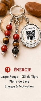 Porte clé QR code infos vitales énergie