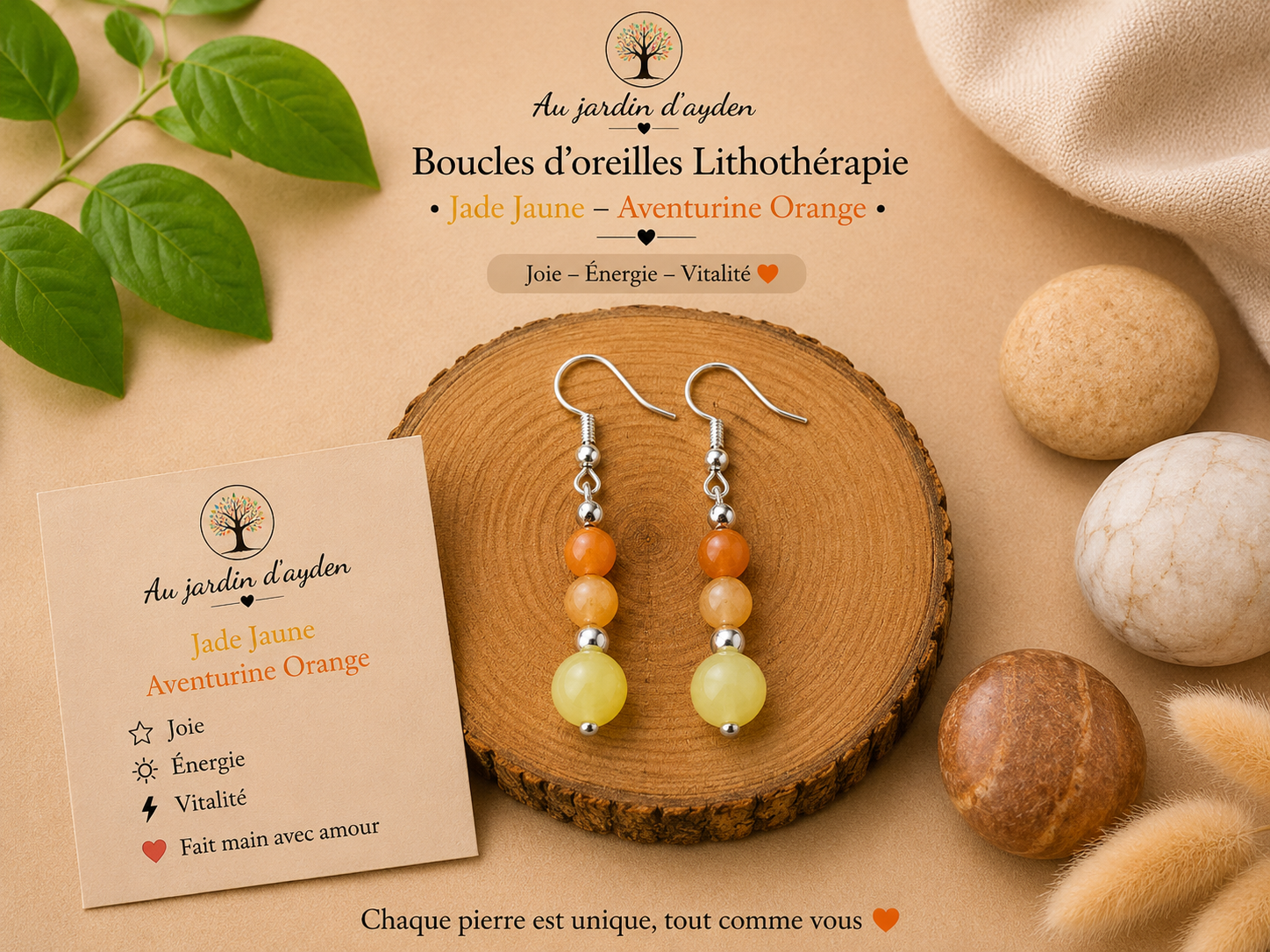 Boucles d oreilles joie