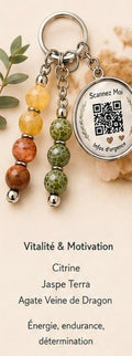 Porte clé QR code infos vitales Vitalité et motivation
