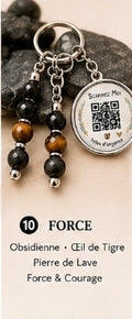 Porte clé QR code infos vitales force