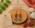 Boucles d oreilles Howlite Rouge