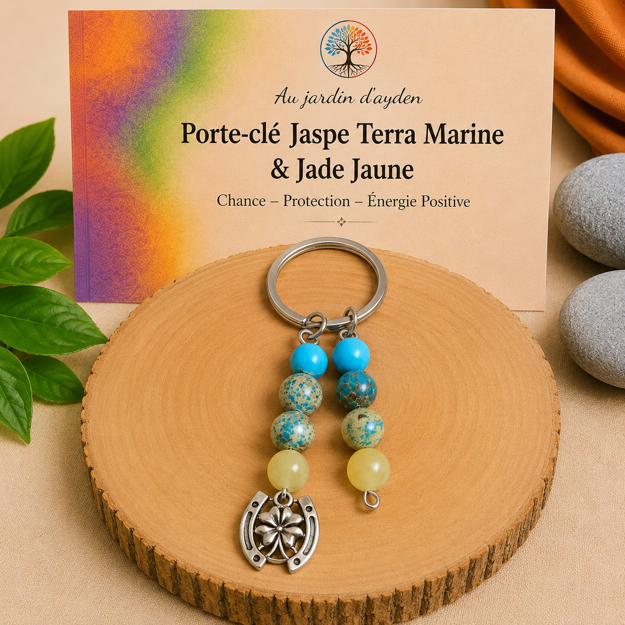 Porte clé  chance et énergie positive