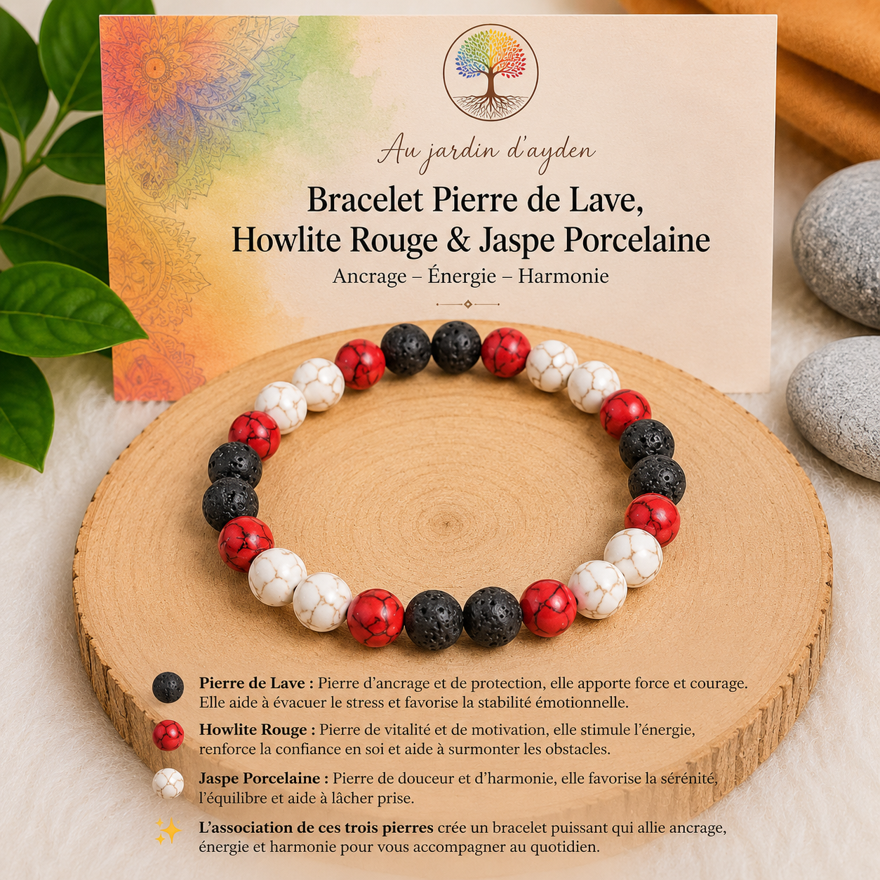 Bracelet ancrage, energie et harmonie