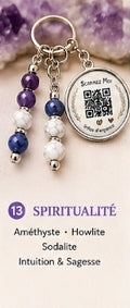 Porte clé QR code infos vitales spiritualité