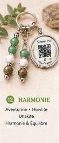 Porte clé QR code infos vitales harmonie