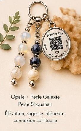 Porte clé QR code infos vitales Élévation spirituelle
