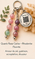 Porte clé QR code infos vitales Amour de soi