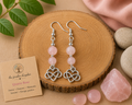 Boucles d oreilles Quartz rose
