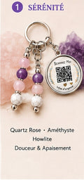 Porte clé QR code infos vitales Sérénité
