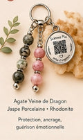Porte clé QR code infos vitales Protection et douceur