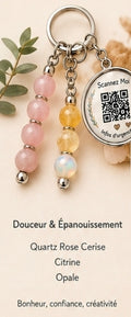 Porte clé QR code infos vitales douceur et épanouissement