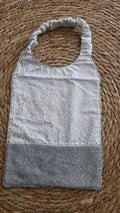 Serviette maternelle étoile blanche rose